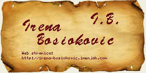Irena Bosioković vizit kartica